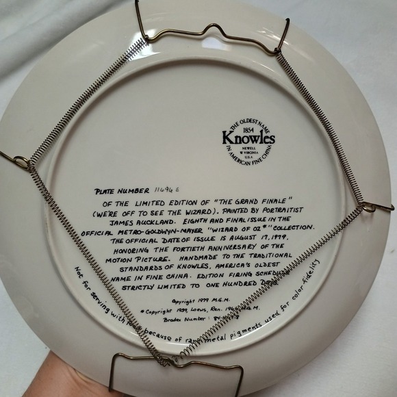 Knowles Wizard Of Oz The Grande Finale 11696E 10 Inch Plate - Picture 2 of 6